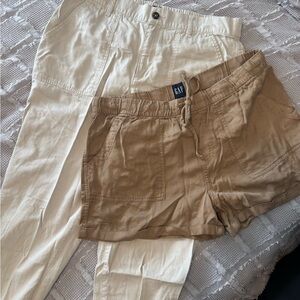 GAP Beige and Tan Shorts and Pants bundle - Large